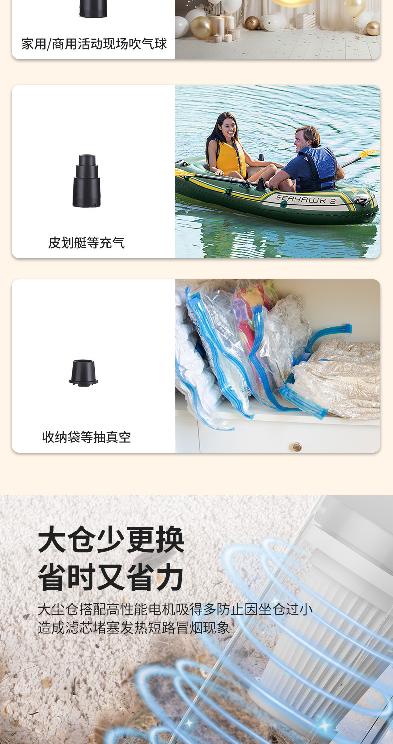 Car vacuum cleaner for cross-border use, new model with high suction power, suitable for both car and home, brushless and cordless