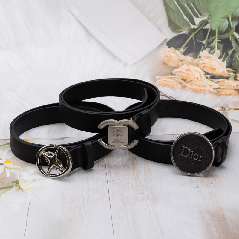 Factory wholesale European and American street letter explosions ladies belt simple Joker shirt jeans belt high sense