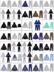 High quality cross-border Trapstar hooded sweatshirt with velvet embroidery, European and American high street trendy brand men's and women's loose pants