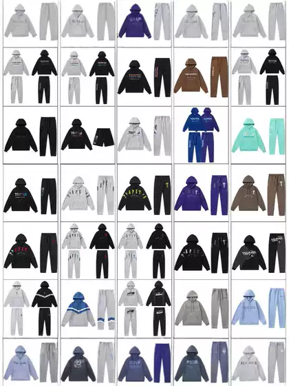 High quality cross-border Trapstar hooded sweatshirt with velvet embroidery, European and American high street trendy brand men's and women's loose pants