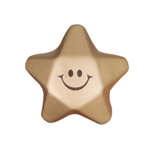 Pu estrella de cinco puntas Bola de estrés descompresión juguete estrella de oro pellizcar música cara sonriente estrella de cinco puntas múltiples especificaciones