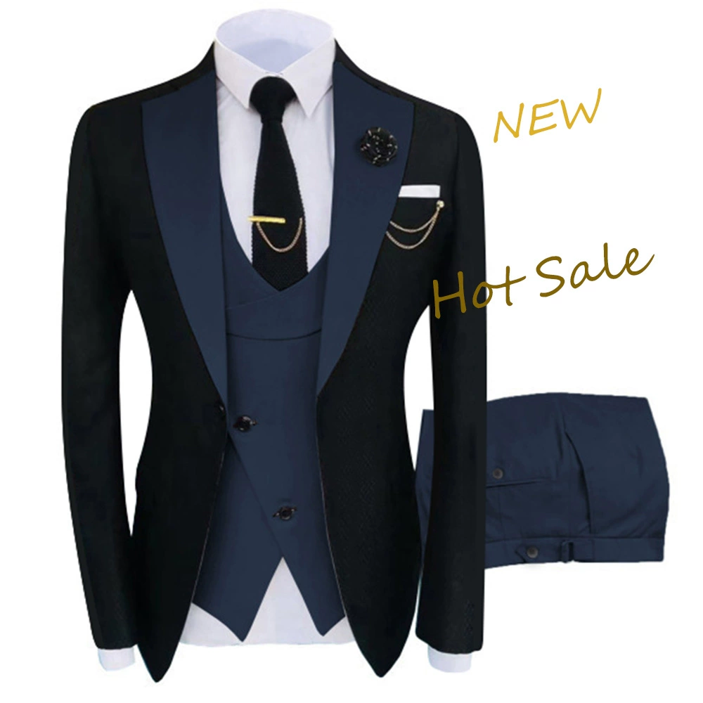 Мужской комплект, костюм, для импорта, 3 предмета, slim fit
