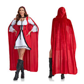 新款万圣节服装COS成人女小红帽斗篷童话故事游戏制服角色扮演服
