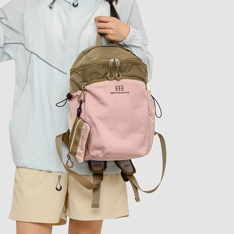 Mochila de montaña de senderismo, mochila de color contrastante transfronteriza, mochila de viaje al aire libre, mochila ligera.