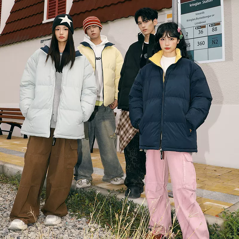 杰克传洋羽绒棉衣男冬季2024新款宽松潮牌保暖棉服加厚棉袄外套男