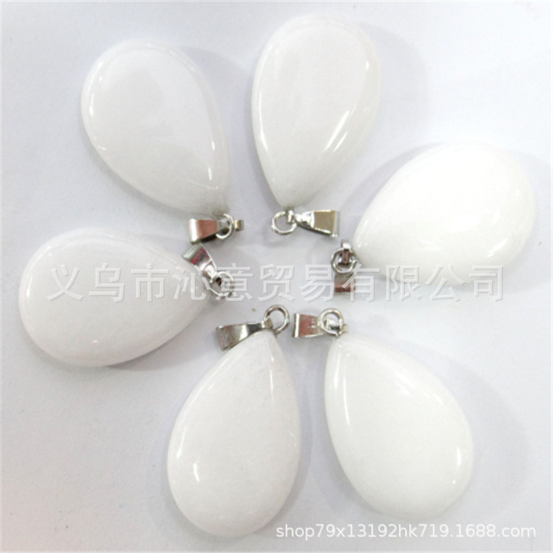 Transfronteriza AliExpress Venta caliente natural cristal ágata gema cristal plano colgante collar pendientes accesorios de la joyería