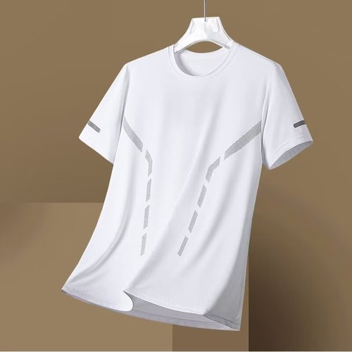 Summer Men's T-shirt Half Sleeve Summer Clothing Loose Mesh Short Sleeve Men's Clothing Thin Version Sports Fitness Running Top