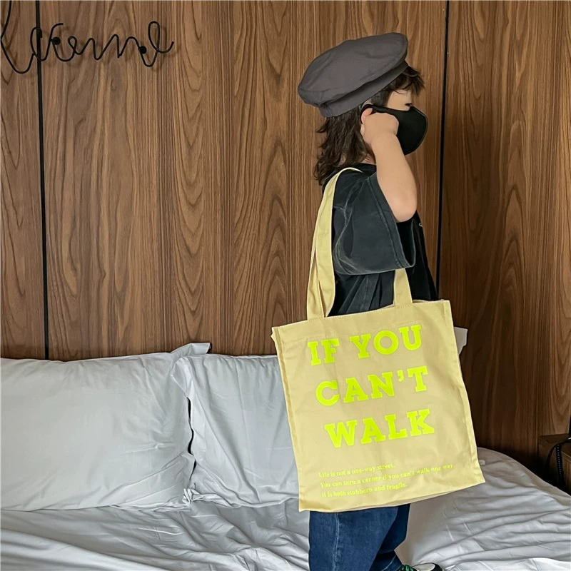 Capacious children's bag to go out, children's one-shoulder bag with letters, shoulder bag for boys