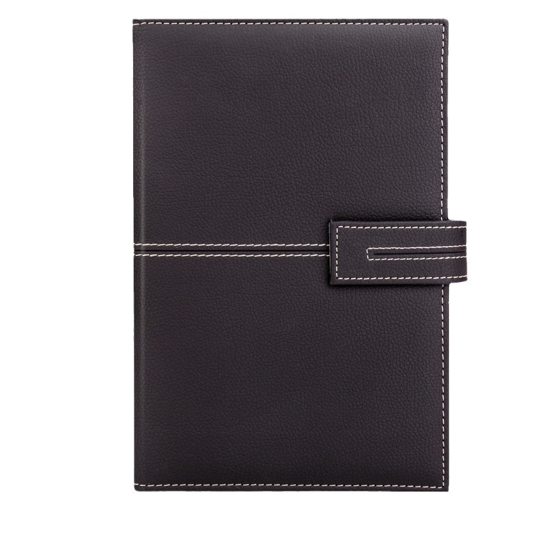 Cuaderno Deli 3343 con cubierta de cuero, paquete individual, 25K, cuaderno de negocios, bloc de notas portátil para trabajo, 120 hojas, grueso