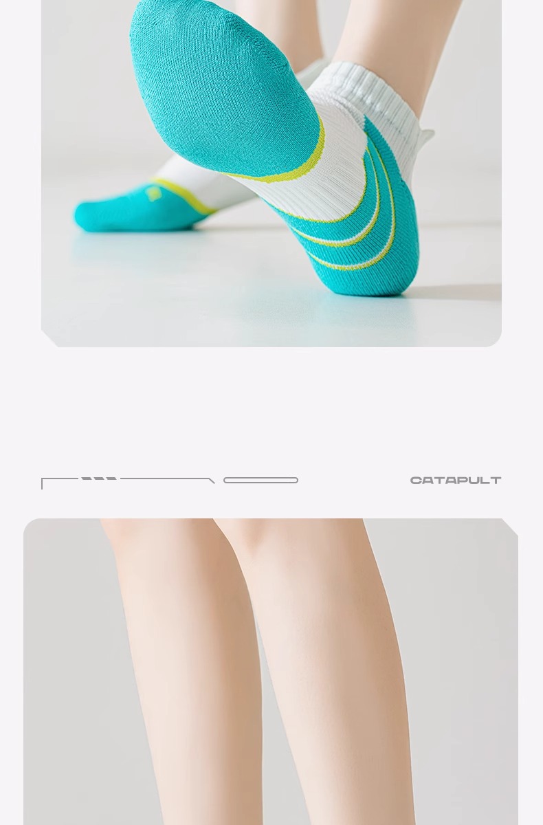 Women's Professional Running Socks Short Style For Spring/Summer Outdoor Marathon Badminton Terry Cloth Bottom Anti Chafing_desvips.com