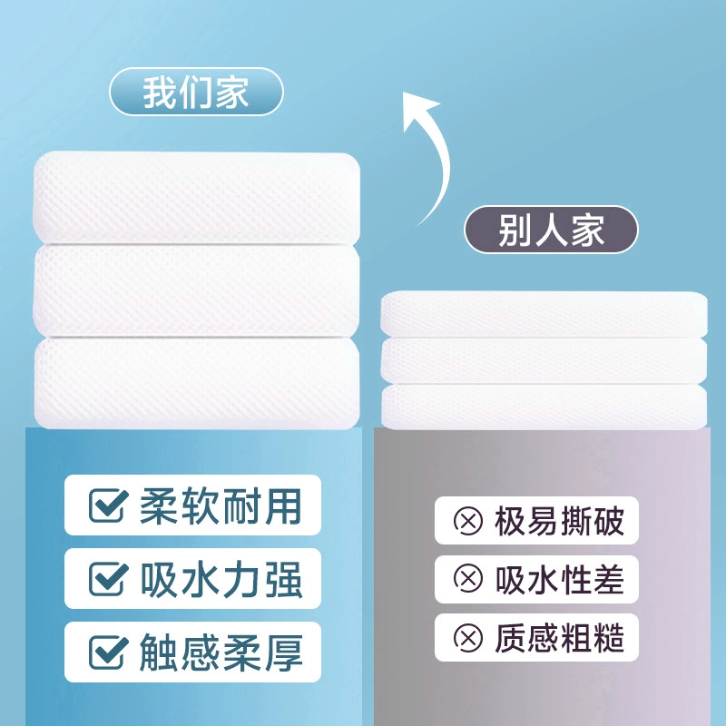 Disposable handheld bath towel for traveling, increased thickness