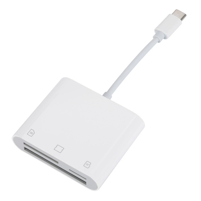 Typec card reader high-speed reading CF card camera TF memory card microSD three-in-one multi-function card reader