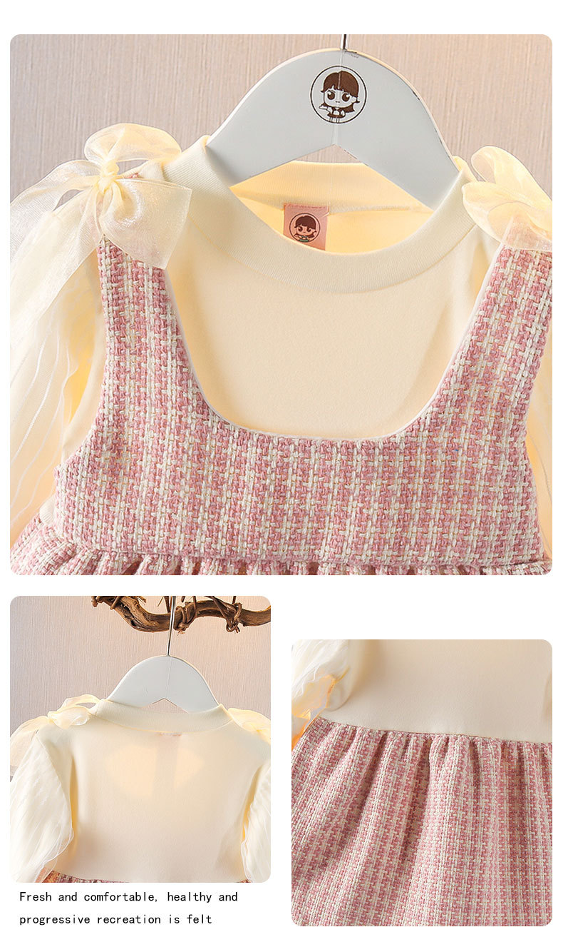 Langärmeliges Kinderkleid Für Mädchen Herbstmode_voghion.com