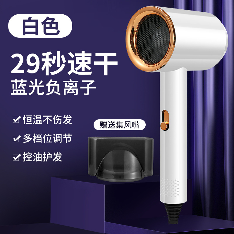 블루라이트 헤어드라이어-화이트
