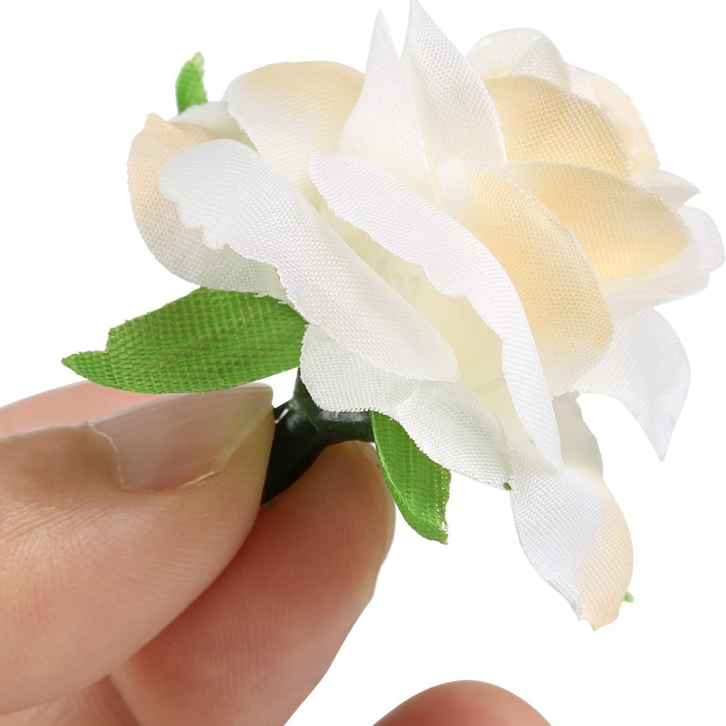 50 flores un paquete de simulación de rosas para regalos de mano decoración pequeña rosa pectoral tocado de boda boda ramo de flores