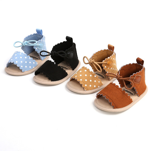 New spring and summer polka dot baby sandals baby shoes toddler shoes women's bow M2009