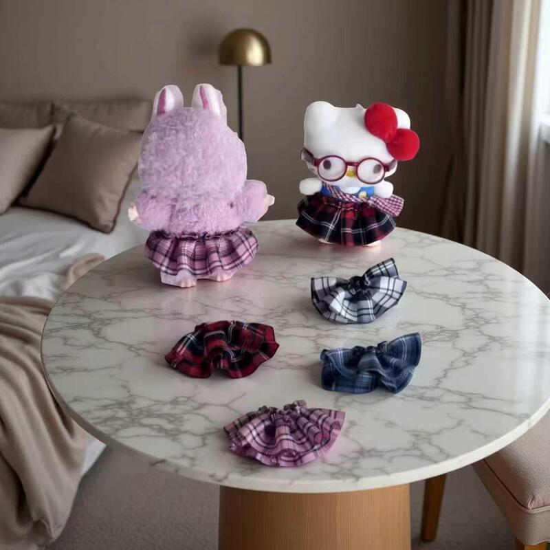 New 10Cm-15Cm Doll Clothes Long-Legged Kitty Preppy Style Skirt Replacement Mini Skirt Wholesale