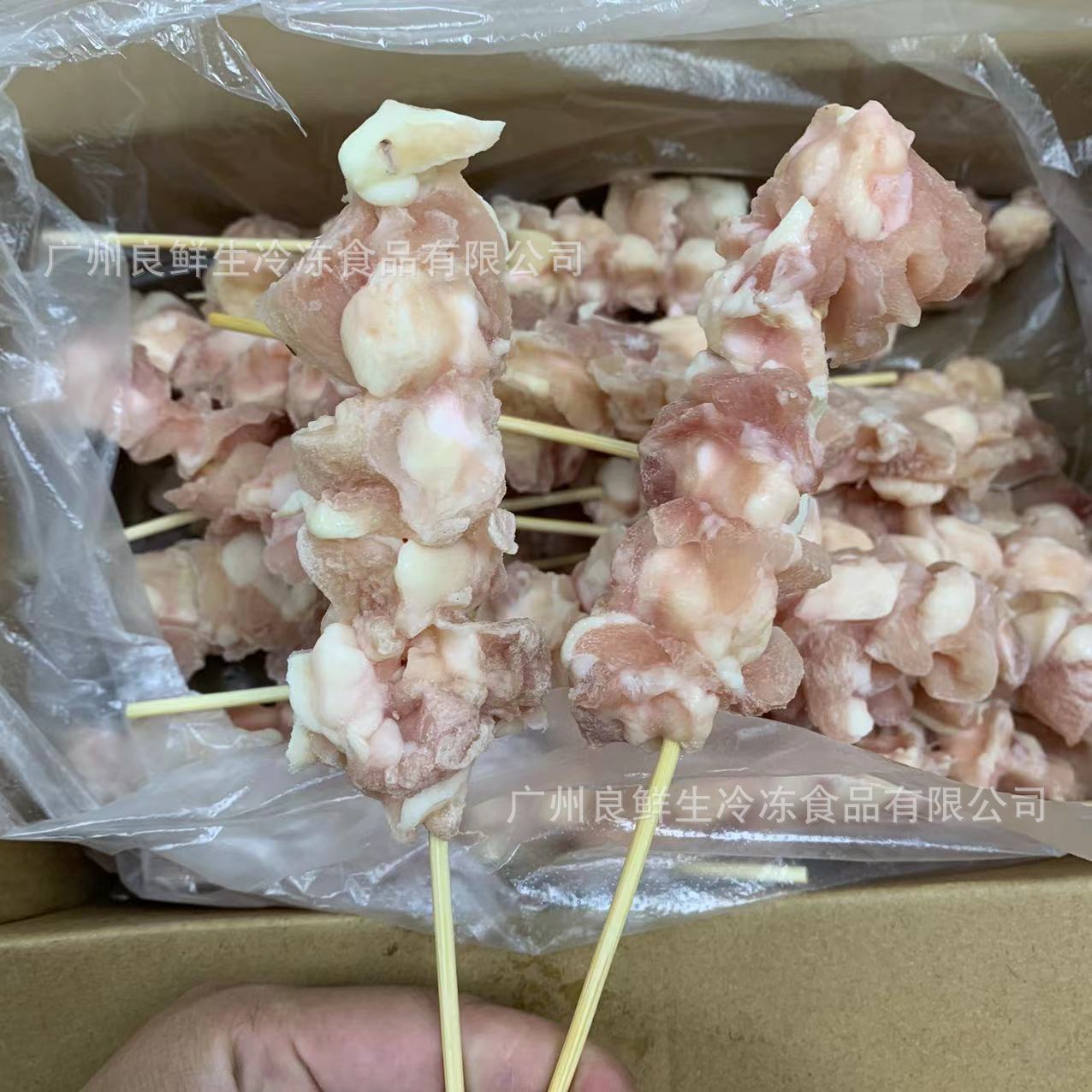鸡膝软骨串 34串2斤/盒 烧鸟烧烤串半成品速冻鸡软骨串 脆骨串