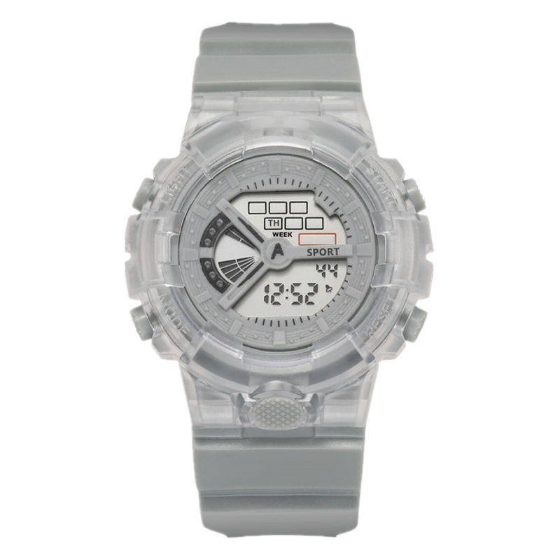 2023 Nuevo reloj azul neblina reloj electrónico transparente unicornio impermeable multifuncional para hombres y mujeres para estudiantes de secundaria y preparatoria