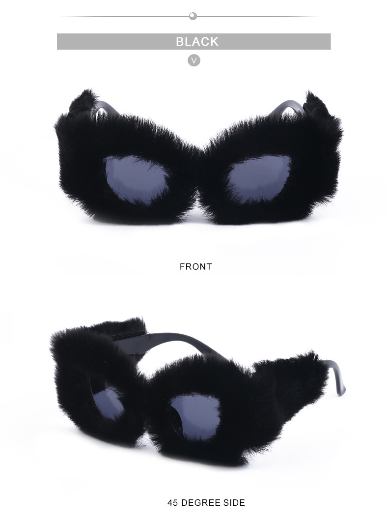 Occhiali da sole fluffy donna stile cat eye alla moda_voghion.com