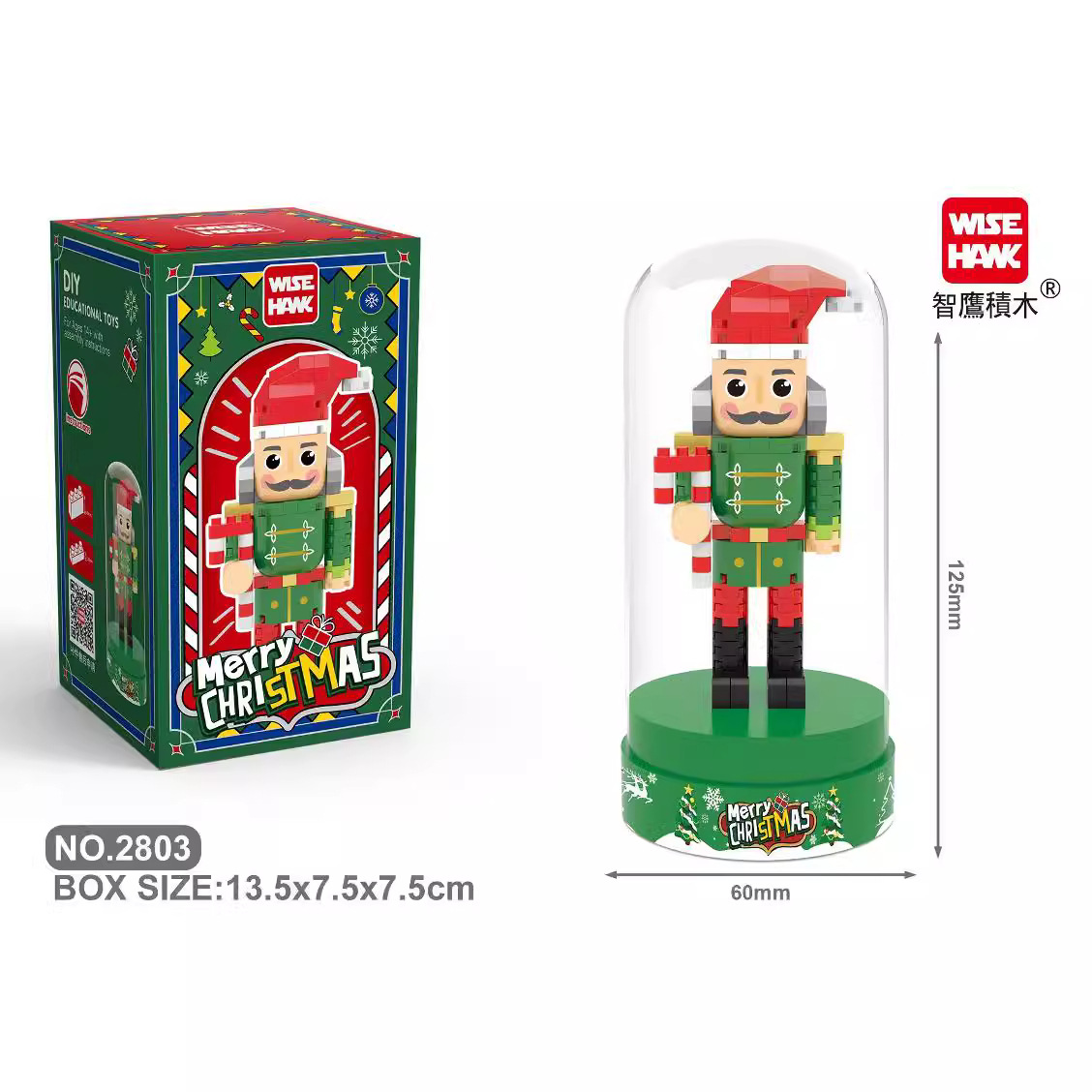 Zhiying nueva Navidad Cascanueces serie pequeñas partículas ensambladas bloques de construcción con cubierta de polvo de regalo de Navidad en stock