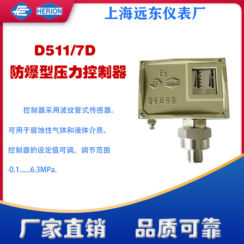 工厂货源上海远东仪表厂D511/7D隔爆型压力控制器0841781 0841881