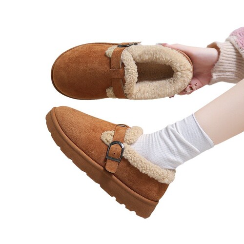 New Breken Winter Plush Shoes for Women, Retro Style, Thick Insole, Fleece Lined, Thick Snow Boots, Eu 36 Women's Shoes