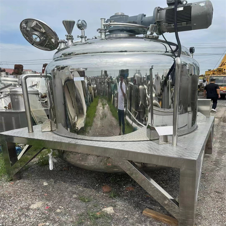 二手1000L均质乳化机 不锈钢真空乳化罐 变频调速自动操作 意达