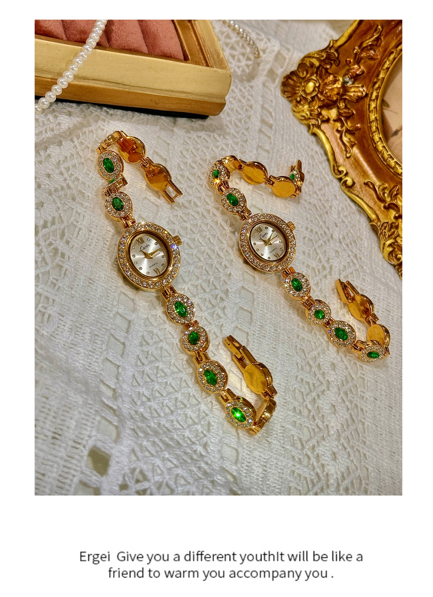 Quartz Movement Shiny Oval Jewelry Buckle Quartz Watch Women's Watches