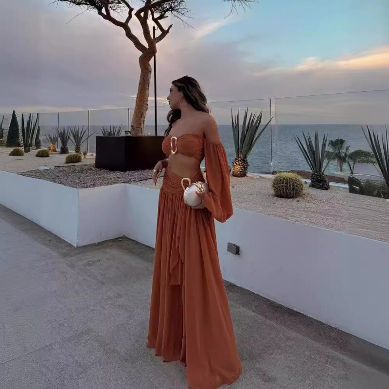 2025 Summer Fairy Slimming Chiffon Silk Elegant Plus Size Loose Two-piece dress Women's Clothing