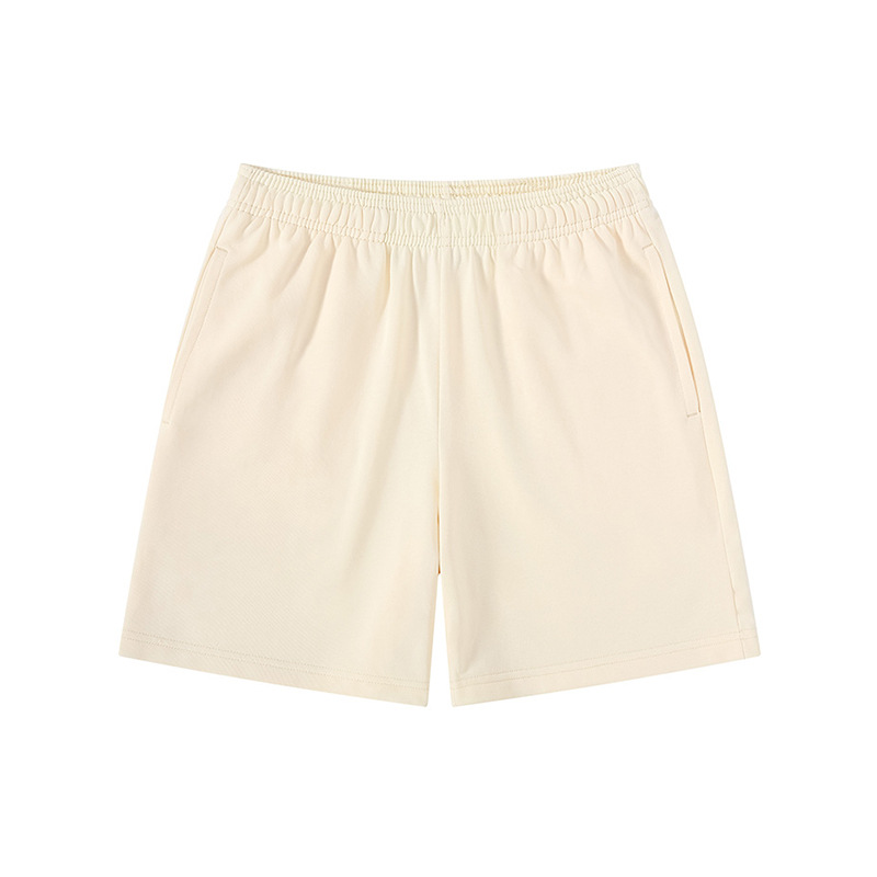 Pantalones deportivos americanos de cinco puntos de color caramelo de felpa, pantalones cortos de hombre sueltos casuales de moda, personalización de ropa exterior de verano de algodón puro