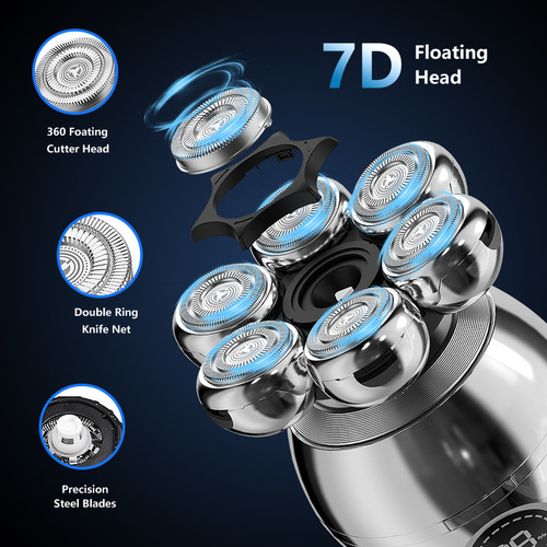 Cross-border LCD digital display full body washable razor USB rechargeable multi-function razor set wholesale