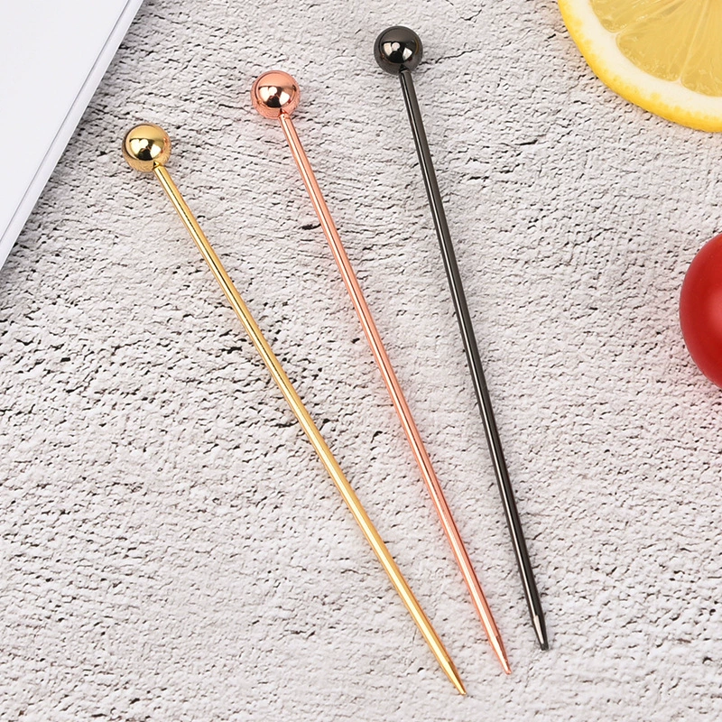 Фабрика прямой нержавеющей стали металла творческий фруктовый салат коктейль Бар Бармен вино фрукты игла