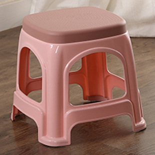 Thickened Plastic Stools for Home Use, Adult Plastic Benches, Dining Tables and Chairs, Bathroom Coffee Tables, Cooked Plastic Small Square Stools, Direct from Manufacturer