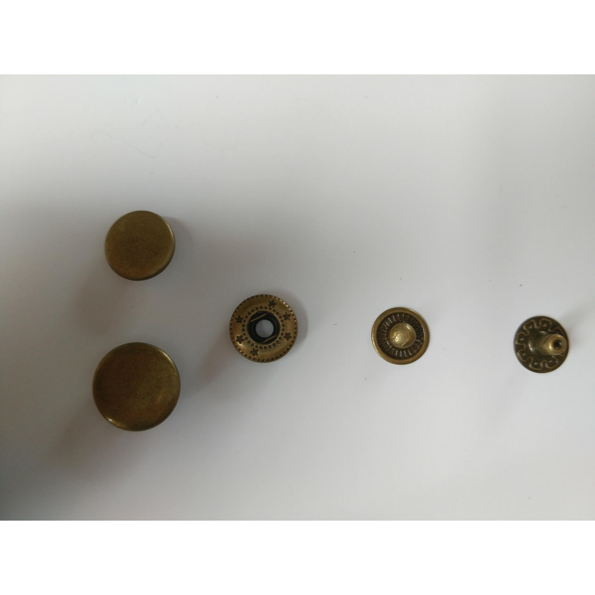 金属扣子批发金属四合扣厂家批发服装辅料双面铁按扣枪黑色铜暗扣