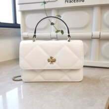 TB新款kira158326云朵包链条包牛皮菱格单肩斜挎包真皮手提包女