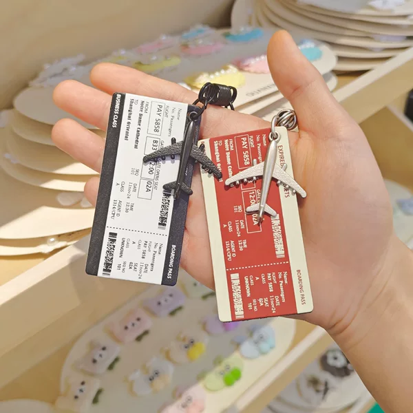 Creative Leather Registration Tag, Airplane Keychain, High-End Water Cup, Backpack Pendant, Mobile Phone Chain, Small Gift