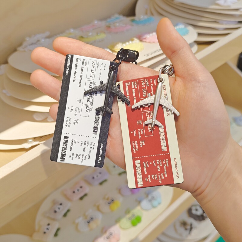 Creative Leather Airplane Boarding Pass Keychain Car Backpack Pendant Creative Accessories Luggage Accessories Wholesale Creative Leather Airplane Boarding Pass Keychain Car Backpack Pendant Creative Accessories Luggage Accessories Wholesale