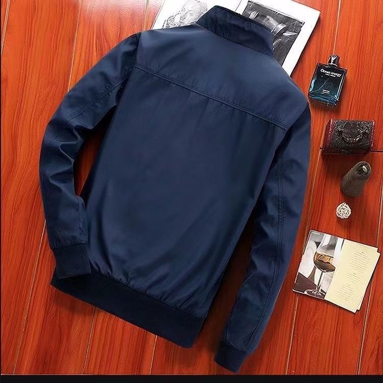 2022 Otoño e Invierno nueva chaqueta de mediana edad y ancianos abrigo de hombre engrosado cálido cuello alto negocio casual papá abrigo de algodón acolchado