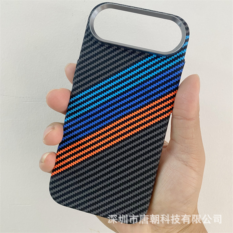 LUXO磁吸水贴硬壳适用iPhone17air碳纤纹手机壳凯夫拉纹pc壳男女 - 9