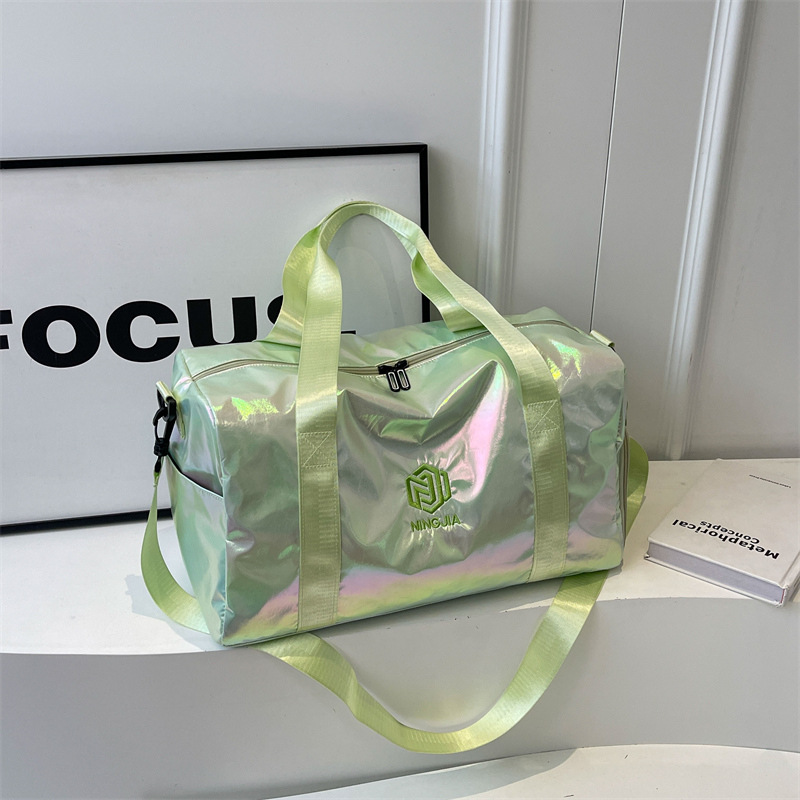 Bolsa de equipaje colorida perlada transfronteriza, bolsa de gran capacidad para viajar, bolsa de ocio de alto nivel, bolsa de fitness deportiva popular