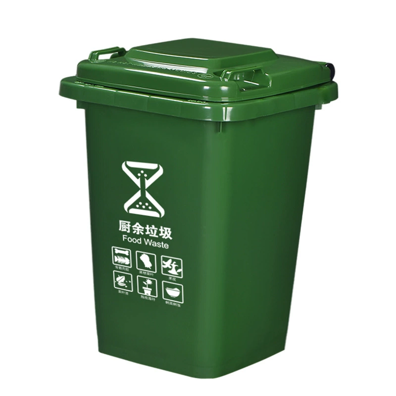 Outdoor 50 -liter community property factory small trash can environmental protection large capacity large -capacity household with plastic category trash can