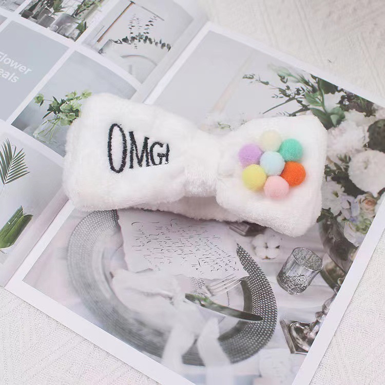 INS estilo arco chica lavado de cara banda de pelo hecho a mano conveniente mascarilla banda de pelo Fuente de la fábrica