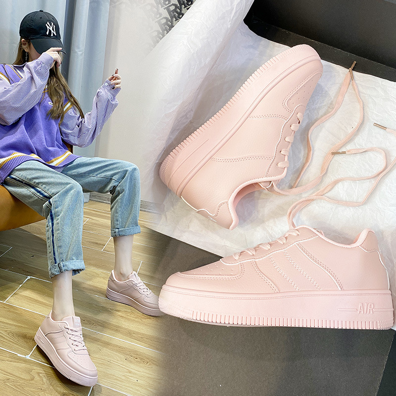 Zapatos negros de comercio exterior para mujeres 2023 nueva primavera y otoño zapatos blancos de la Fuerza Aérea N ° 1 zapatillas casuales de cuero zapatos de plataforma de todo el Partido