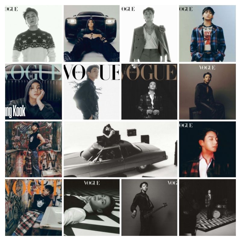 JK VOGUE 杂志 田柾国  画布干胶贴画配饰