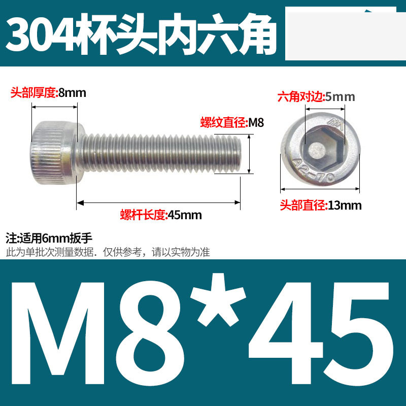 304ステンレス鋼六角穴付きネジカップヘッドDIN912円筒頭精密M1.4M1.6M2M2.5M3M4M5