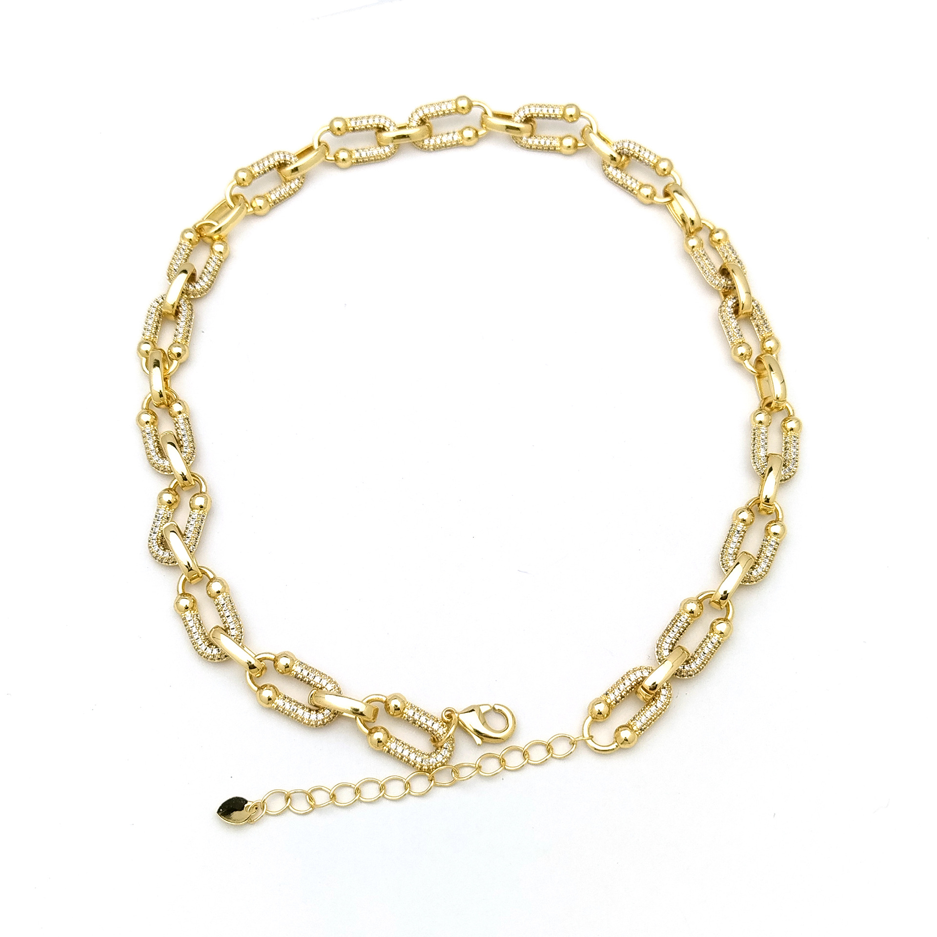 Copper Inlay Heart Shape Solid Color Flower Zircon Necklace display picture 6