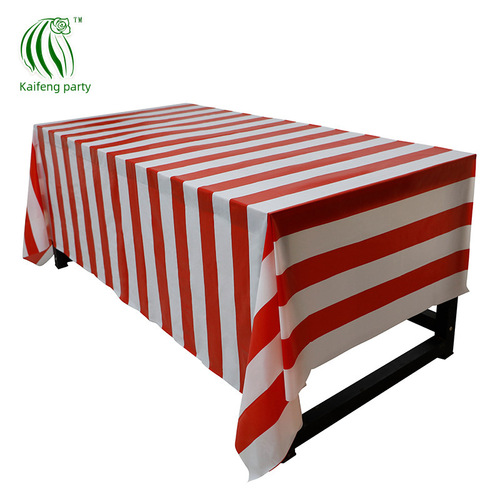 Circus red and white striped background wall Christmas party table setting decorations new style