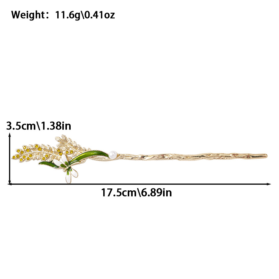 14g Weight Hair Sticks Hair Accessories Type 1 Piece Quantity Holiday, Street Occasion Metal Material Flower Pattern All Seasons Season Women's Gender Elegant, Retro Style Elegant Retro Women's Flower Metal Hair Sticks 8