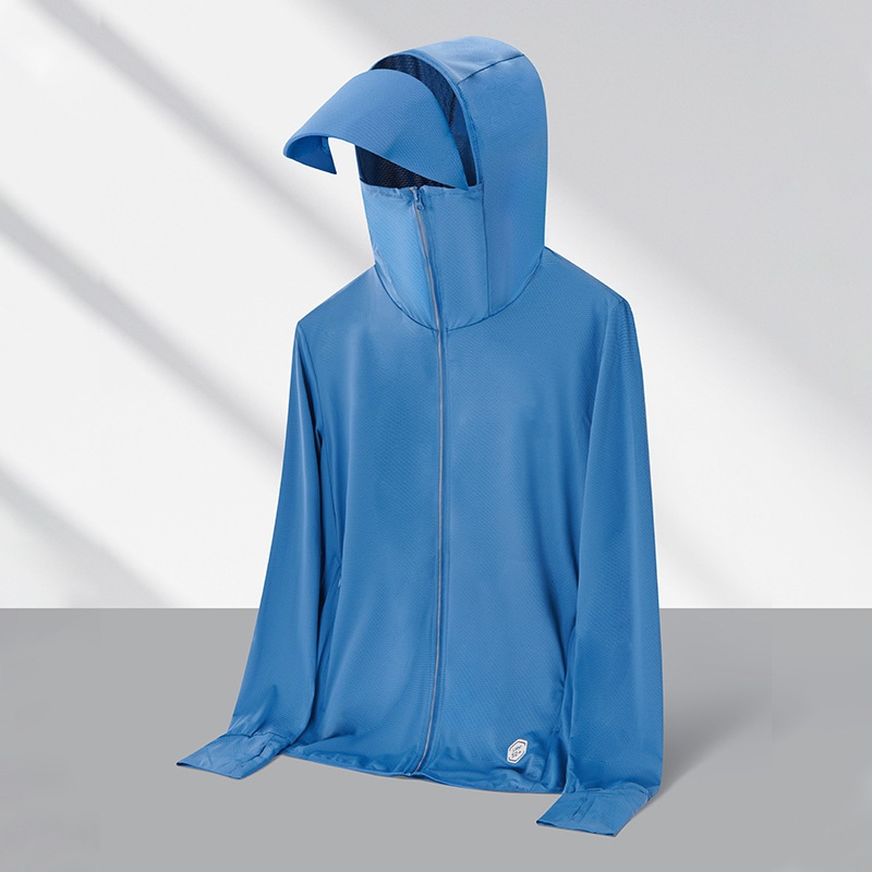 Verano ligero hielo protector solar UPF50 + pareja transpirable al aire libre ropa de piel casual hombre y mujer secado rápido chaqueta superior